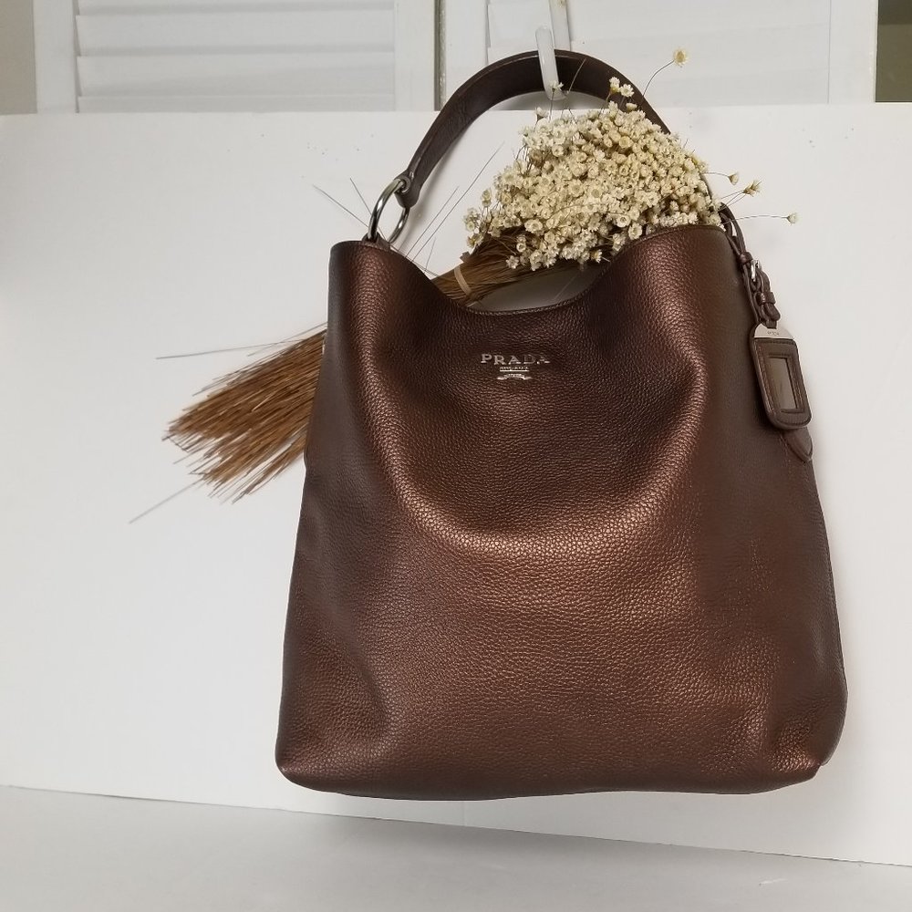 Prada Patent Leather Ombré Bag - Picture 4 of 14